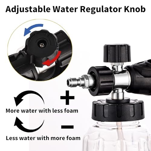 Foam Cannon for Pressure Washer with Dual-connector 2IN1 Clear Foamcannon