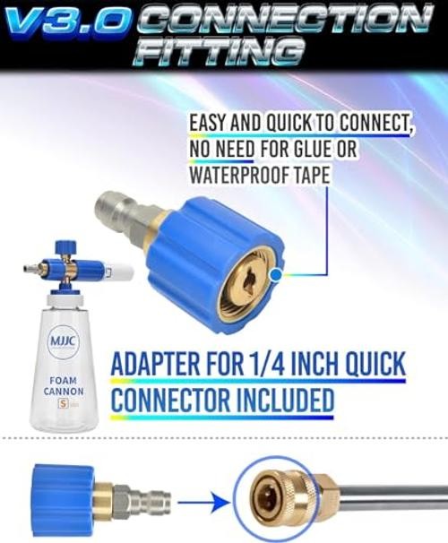 Foam Cannon S V3.0 (Thicker Snow V3.0 (1/4″ Quick Connector) + SOAP Sample