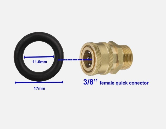 100 Pieces 18 Sizes Pressure Washer O Rings Kit for Pump Hose Wand Couple New