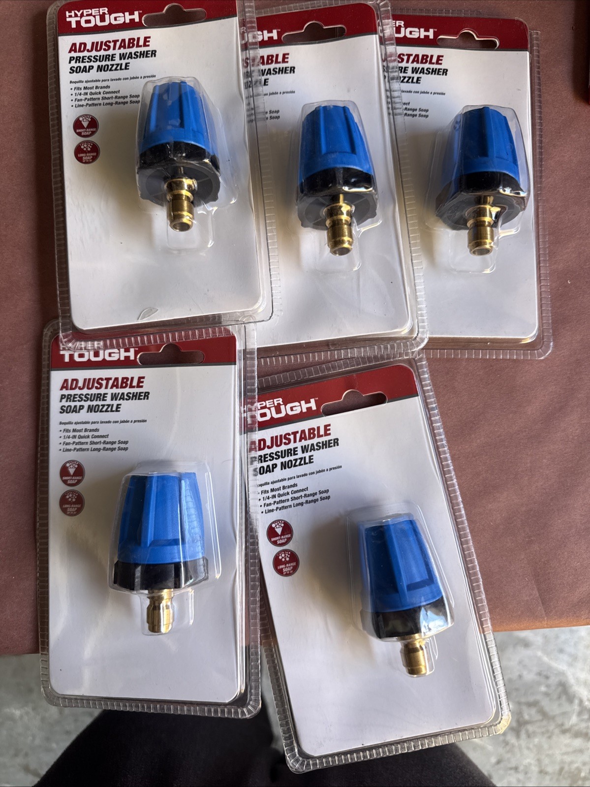 Hyper Tough Adjustable Pressure Washer Soap Nozzle 1/4” Quick Connect Lot Of 5