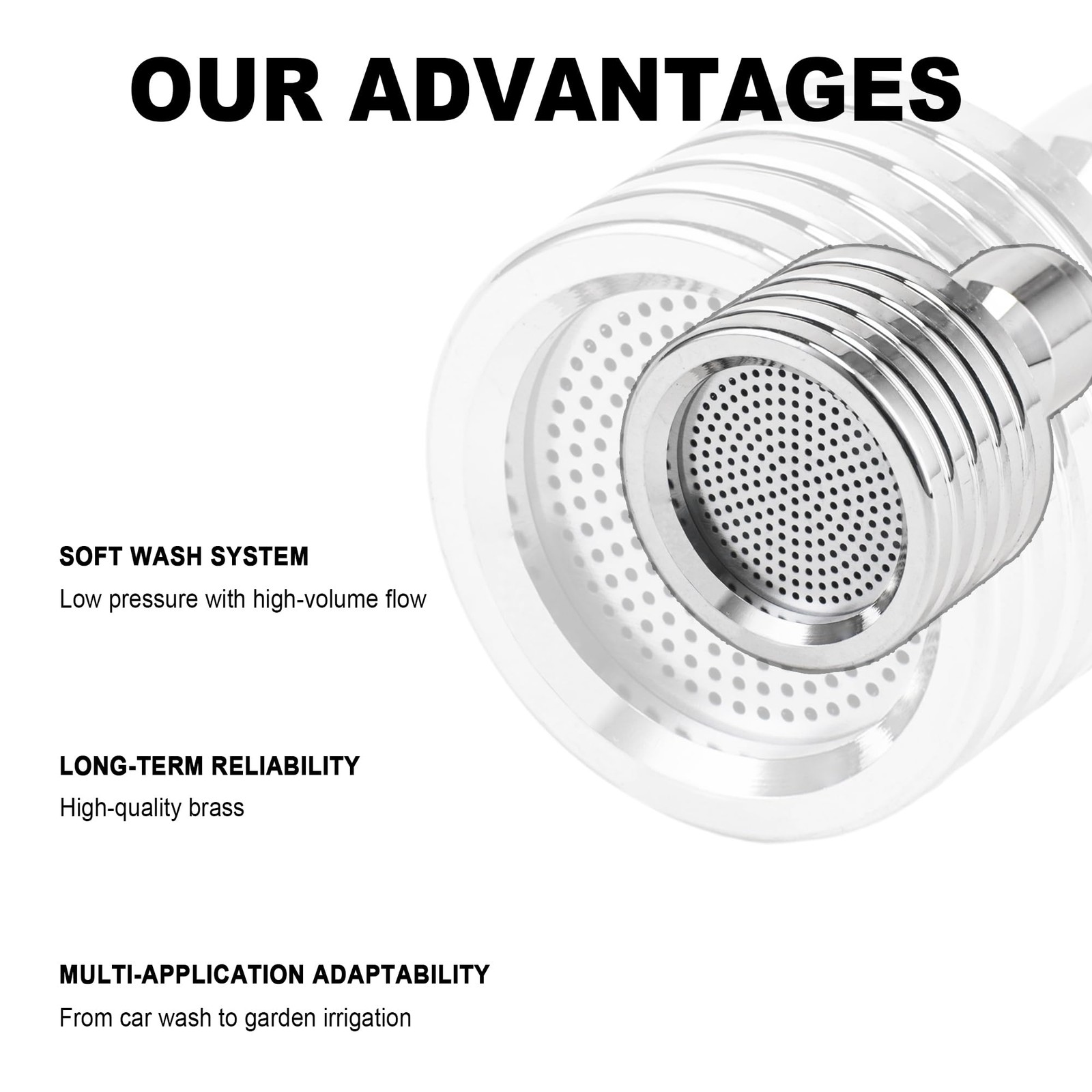 Pressure Washer Nozzle Tips for Soft Wash System, Power Washer Shower Nozzle