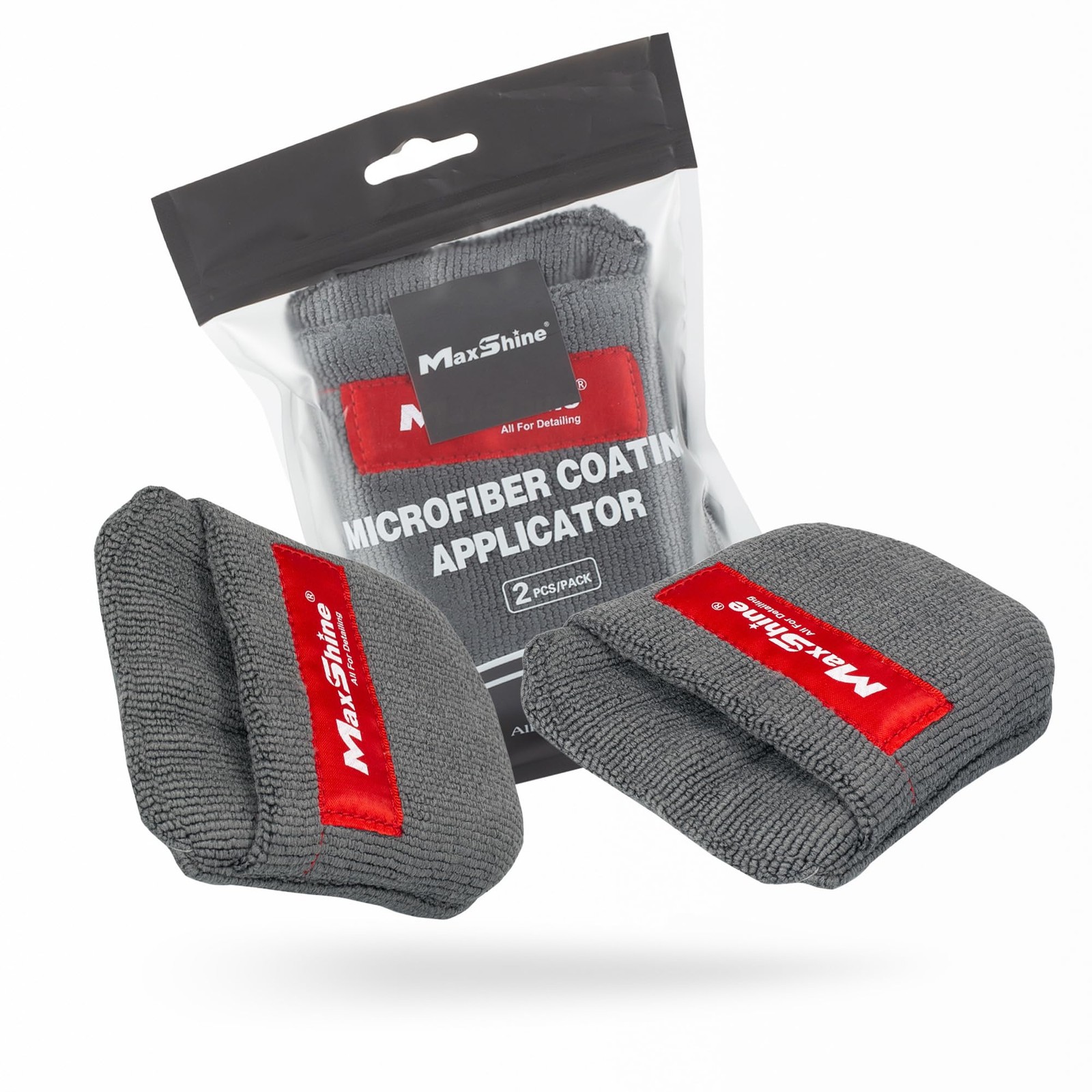 2-Pack Universal Microfiber Coating Applicator Pads with Finger Pocket Design