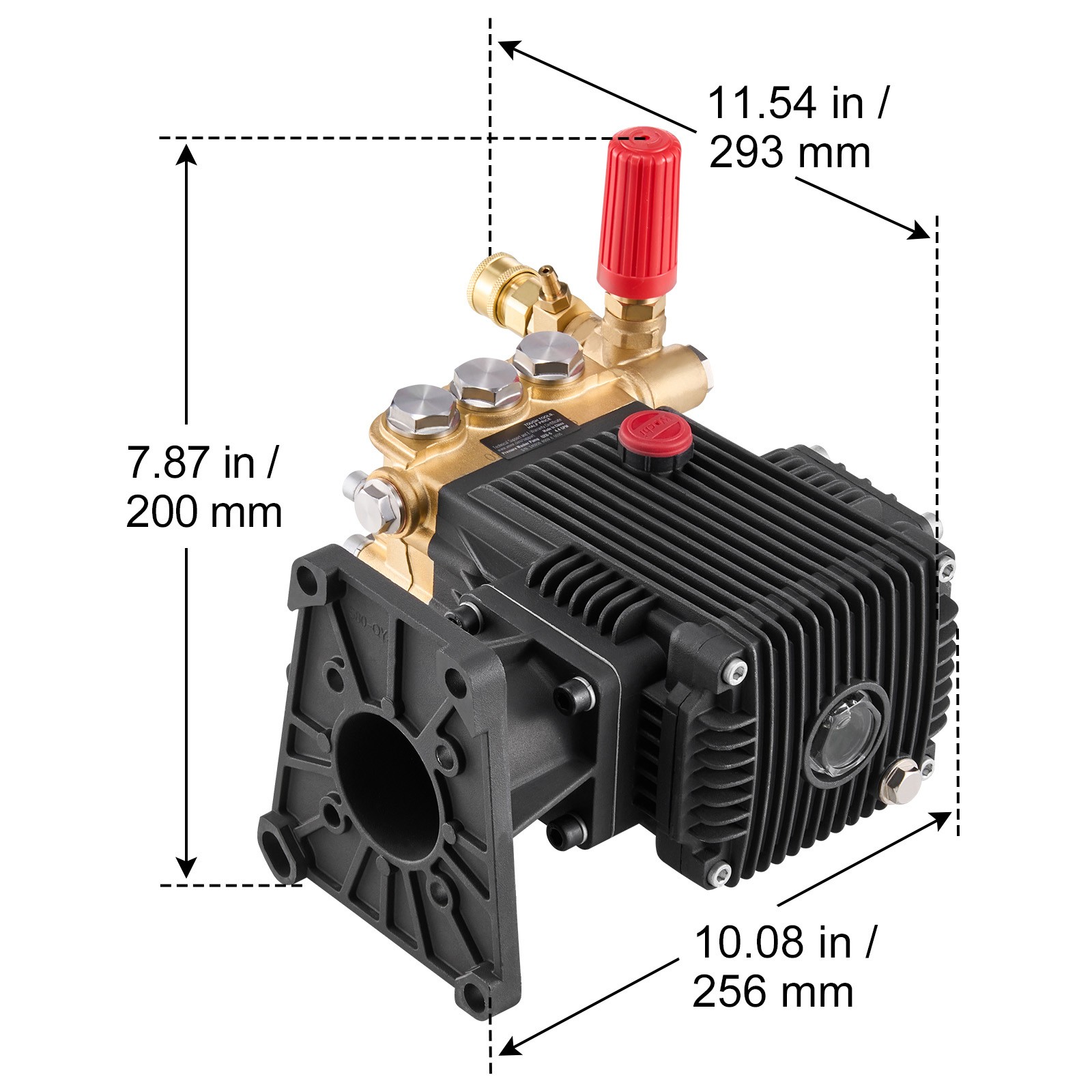 Uimoso 4400 PSI Horizontal Triplex Plunger Pump, 1″ Shaft, 4.4 GPM