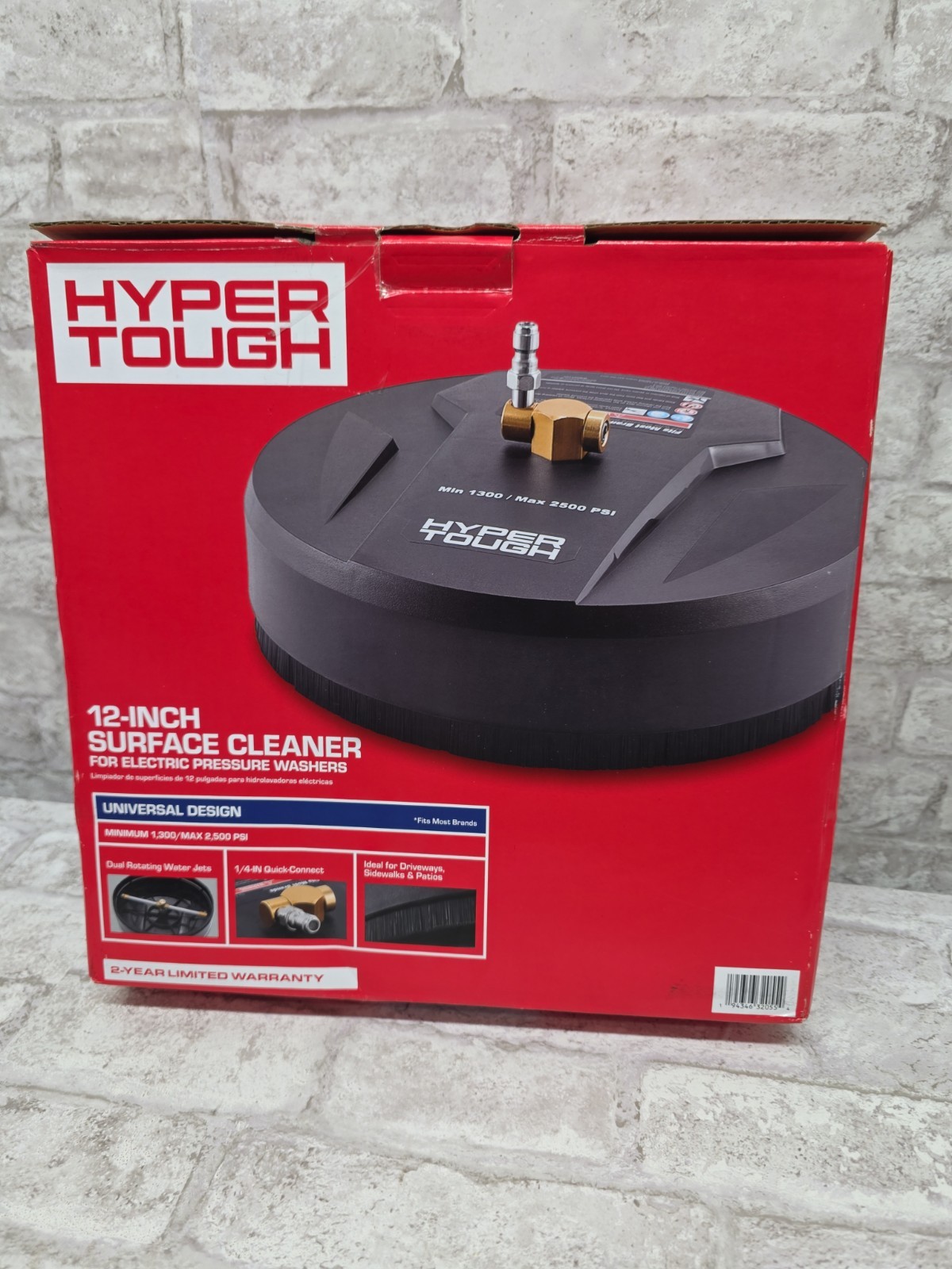Hyper Tough 12″ Surface Cleaner for Electric Pressure Washers
