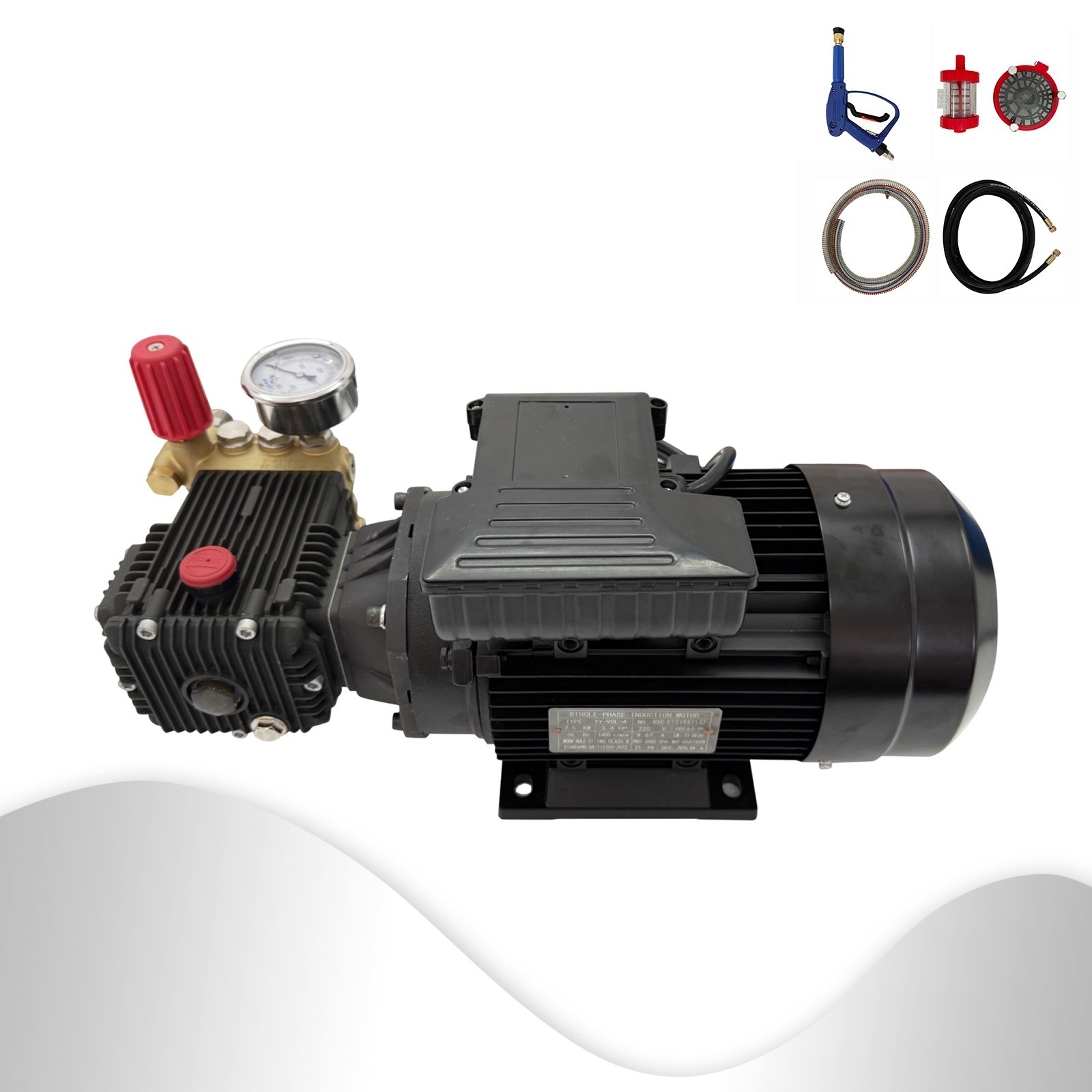 220V High-Pressure Car Washing Machine Cleaning Pump 12L/MIN with Water Gun