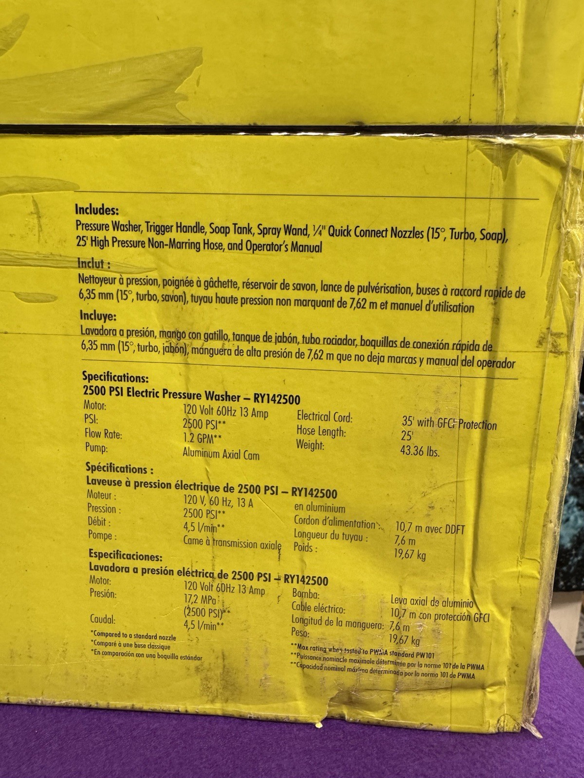 💥NEW SEALED BOX💥RYOBI RY142500 2500PSI 1.2GPM BRUSHLESS PRESSURE POWER WASHER!