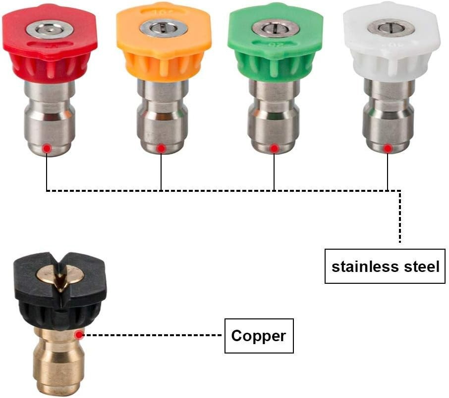 5 4000PSI Power Pressure Washer Spray Nozzle Tips for Honda GCV160 Ryobi Karcher
