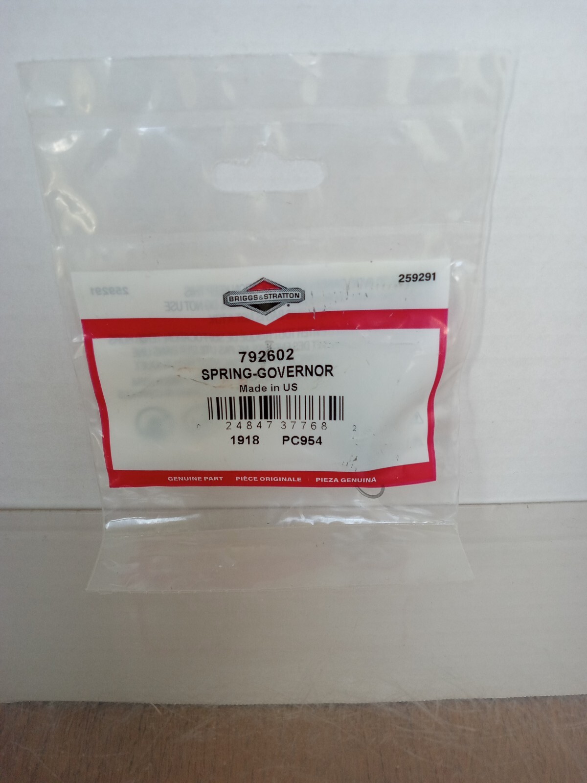 Genuine Briggs & Stratton 792602 governor spring