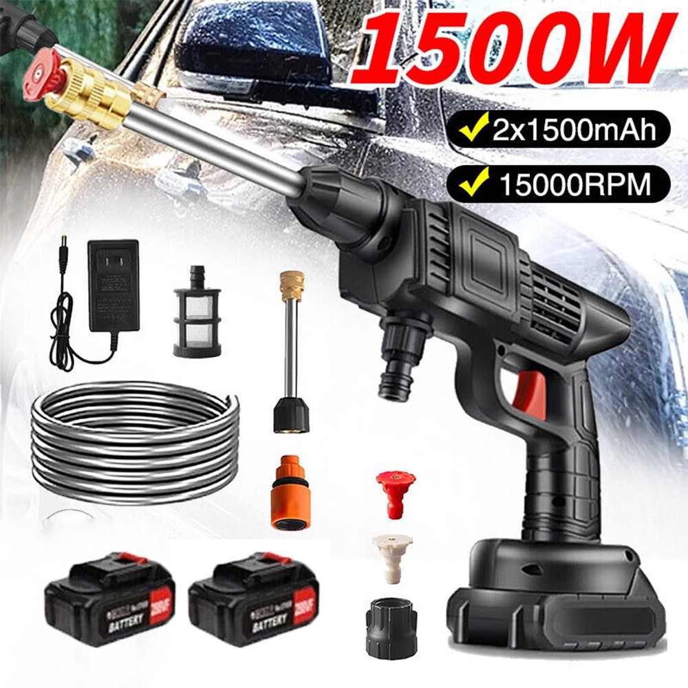 Portable Cordless Electric High Pressure Water Spray Gun Car Washer Cleaner Tool