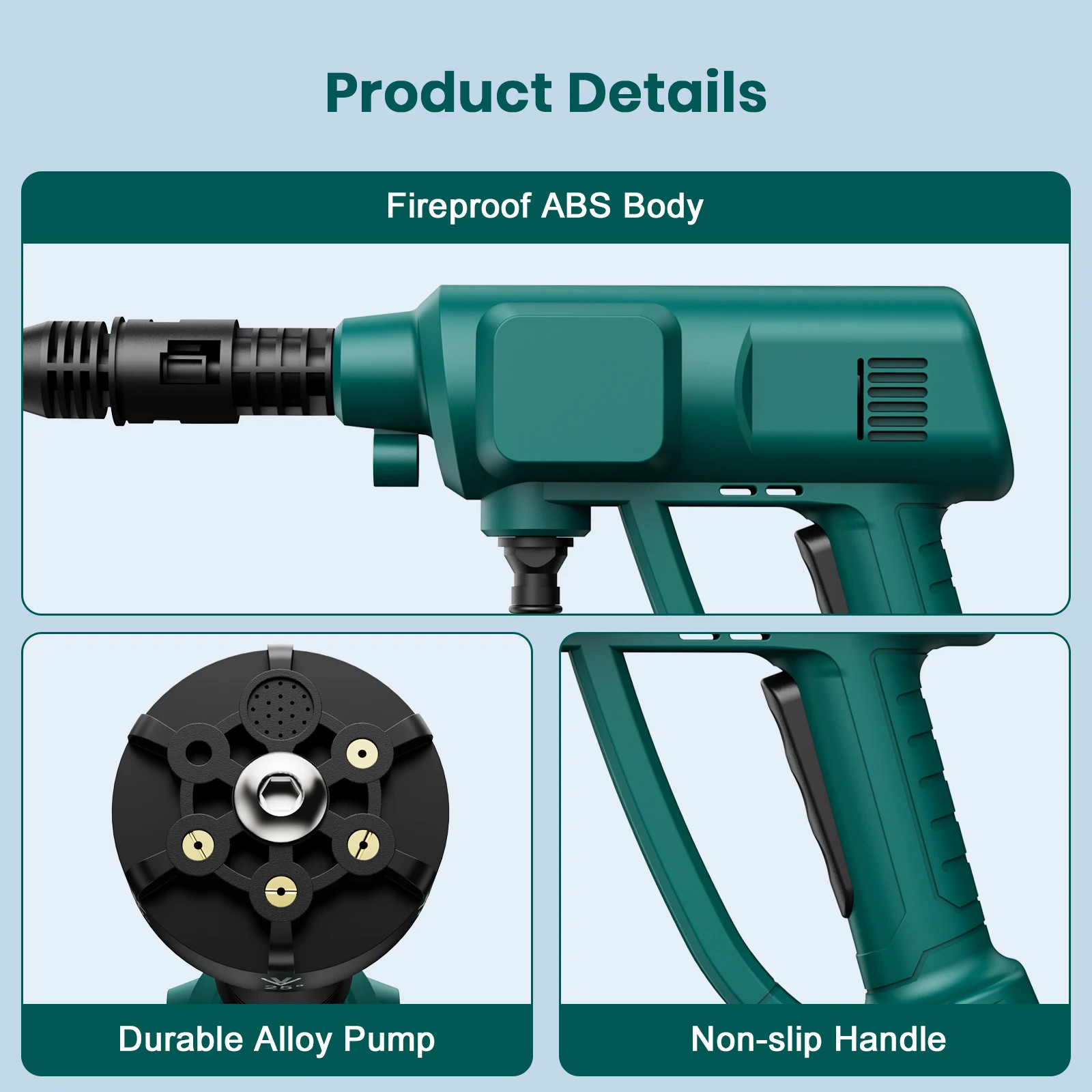 Cordless High Pressure Electric Washer for Makita 18V Battery 6 in 1 Spray Gun H