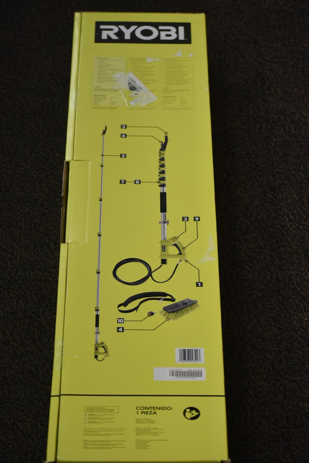Ryobi RY31EP26VNM 18 ft. Extension Pole with Brush for Pressure Washer