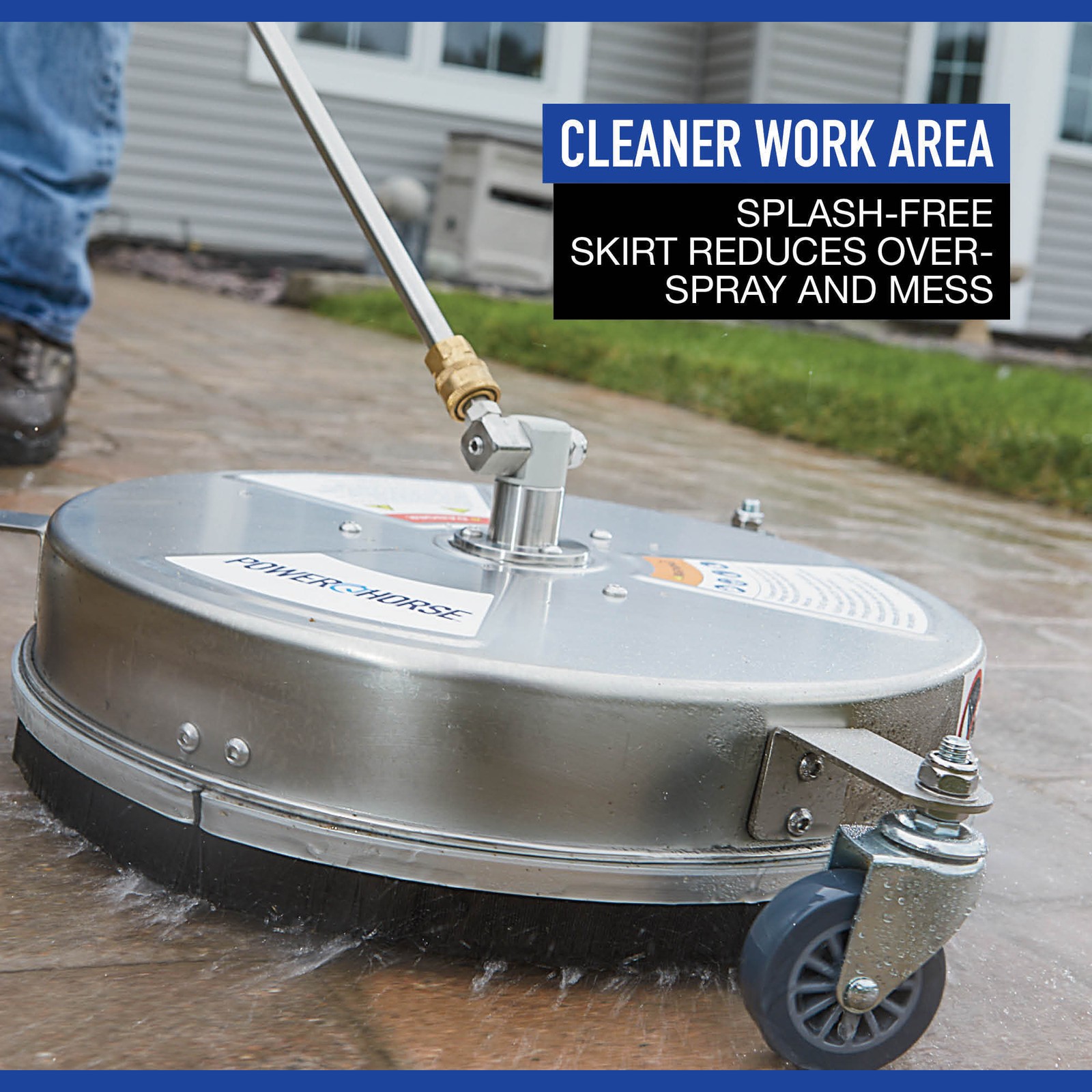 Powerhorse Stainless Steel Pressure Washer Surface Cleaner, 16in., 4000 PSI