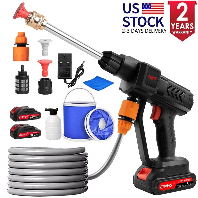 Cordless Pressure Washer, 1500 PSI Portable Power Washer with 6-in-1 Nozzle