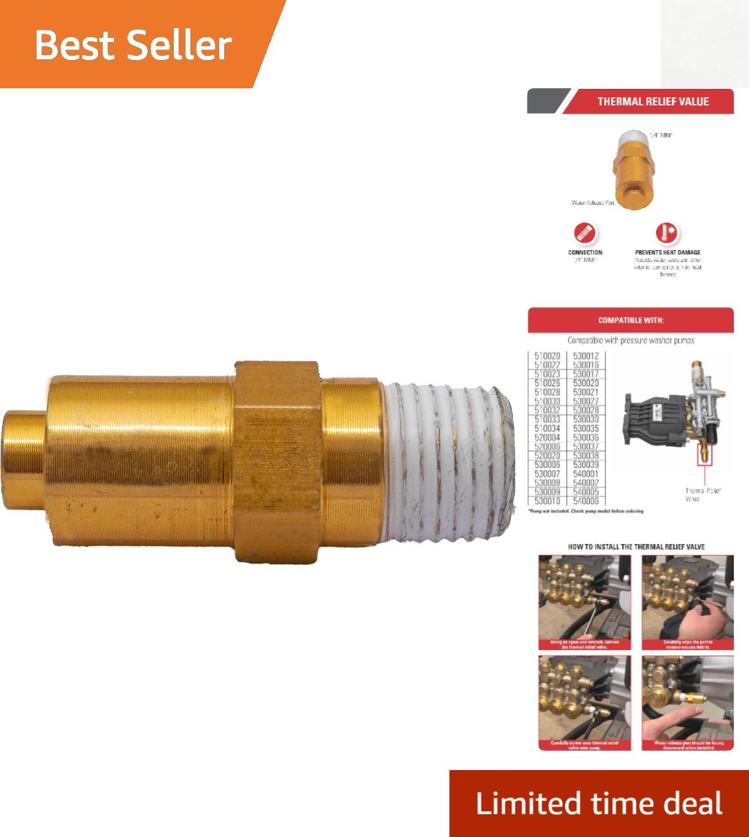 Restore Your Pressure Washer with Genuine Gold Thermal Relief Valve Replacement