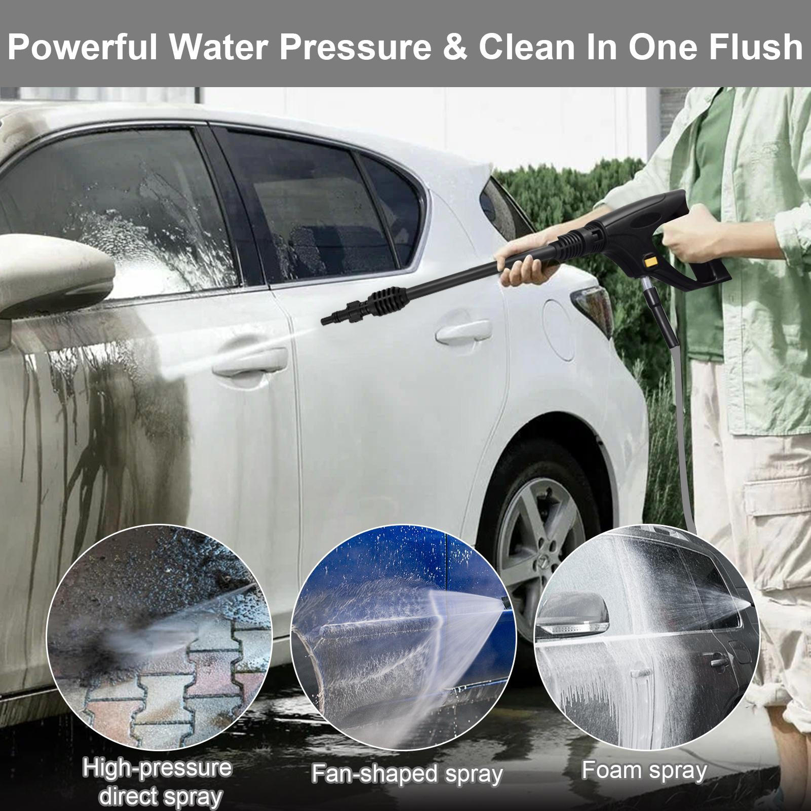 4000PSI Electric High Pressure Washer Smart Control Power Washer for Home, Cars