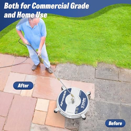 16.5″ Pressure Washer Surface Cleaner Attachment, Max 4400 PSI, Stainless