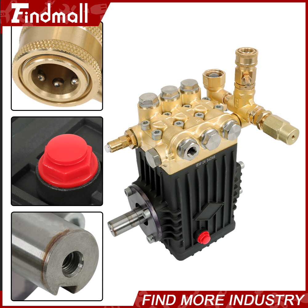 Findmall Pressure Power Washer Pump 24mm Solid Shaft 3600 PSI 4.9GPM Belt Drive