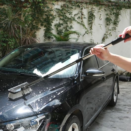 NAVAPAL 52″ Dip Car Wash Brush with Long Handle for Washing 52 inch, Gray