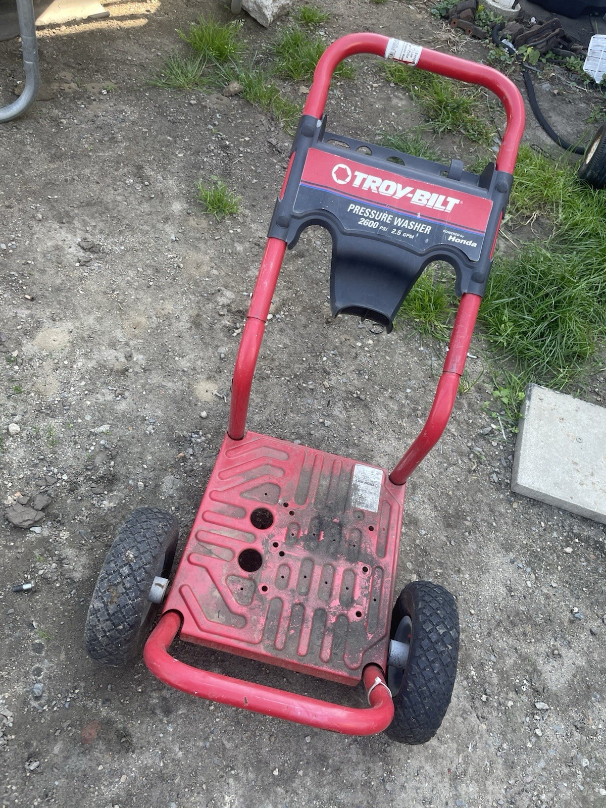 Troy-Bilt Gas Pressure Washer 2600 PSI Roller Housing Frame