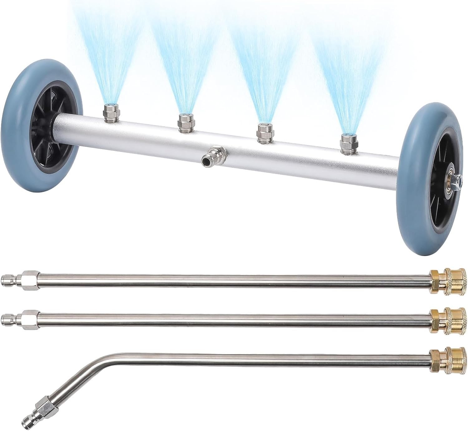 16 Inch Pressure Washer Undercarriage Cleaner 4000 PSI with 3 Wands