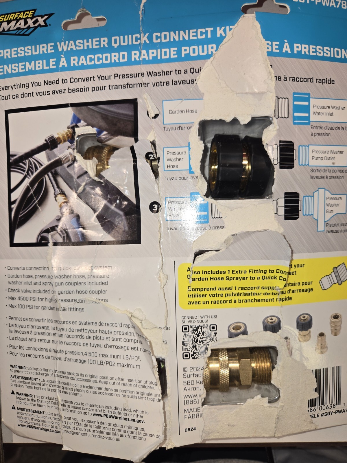 Surface Maxx Pressure Washer Quick Connect Kit SGY-PWA78