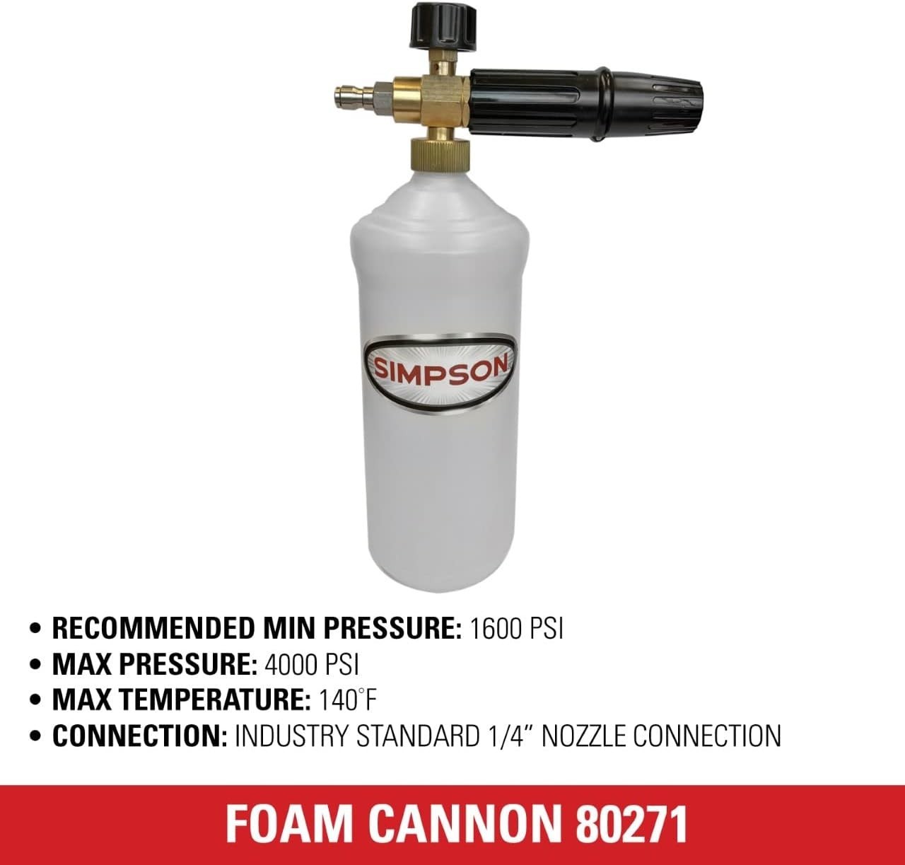High-Performance 1L Foam Cannon for Pressure Washers – Adjustable Foam Thickness