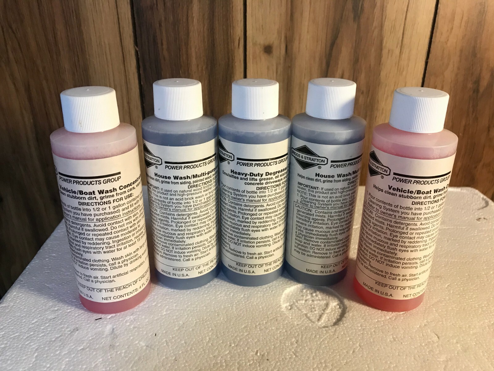 NEW 5 pack Briggs&Stratton Pressure Washer Concentrated House Wash Cleaners 4 oz