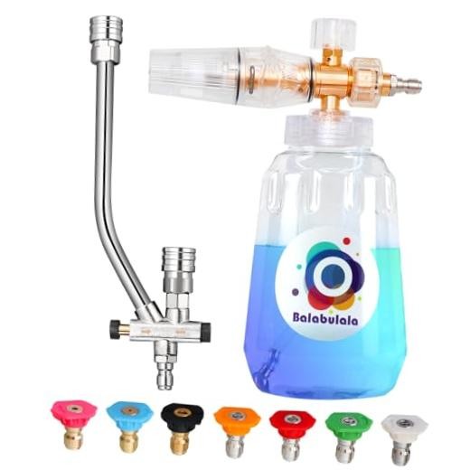 Foam Cannon for Pressure Washer with Dual Connector, Car Foam Cannon with