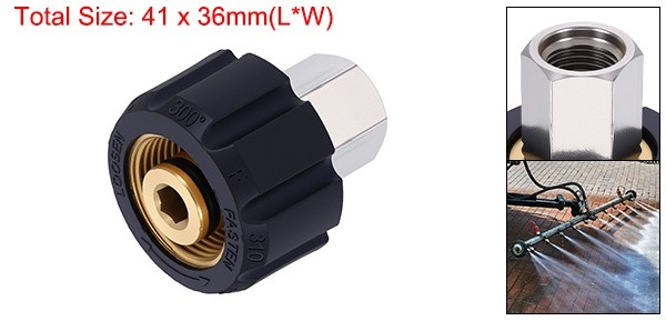 Pressure Washer Adapter M22 14mm Female to G1/4″ Female Fittings