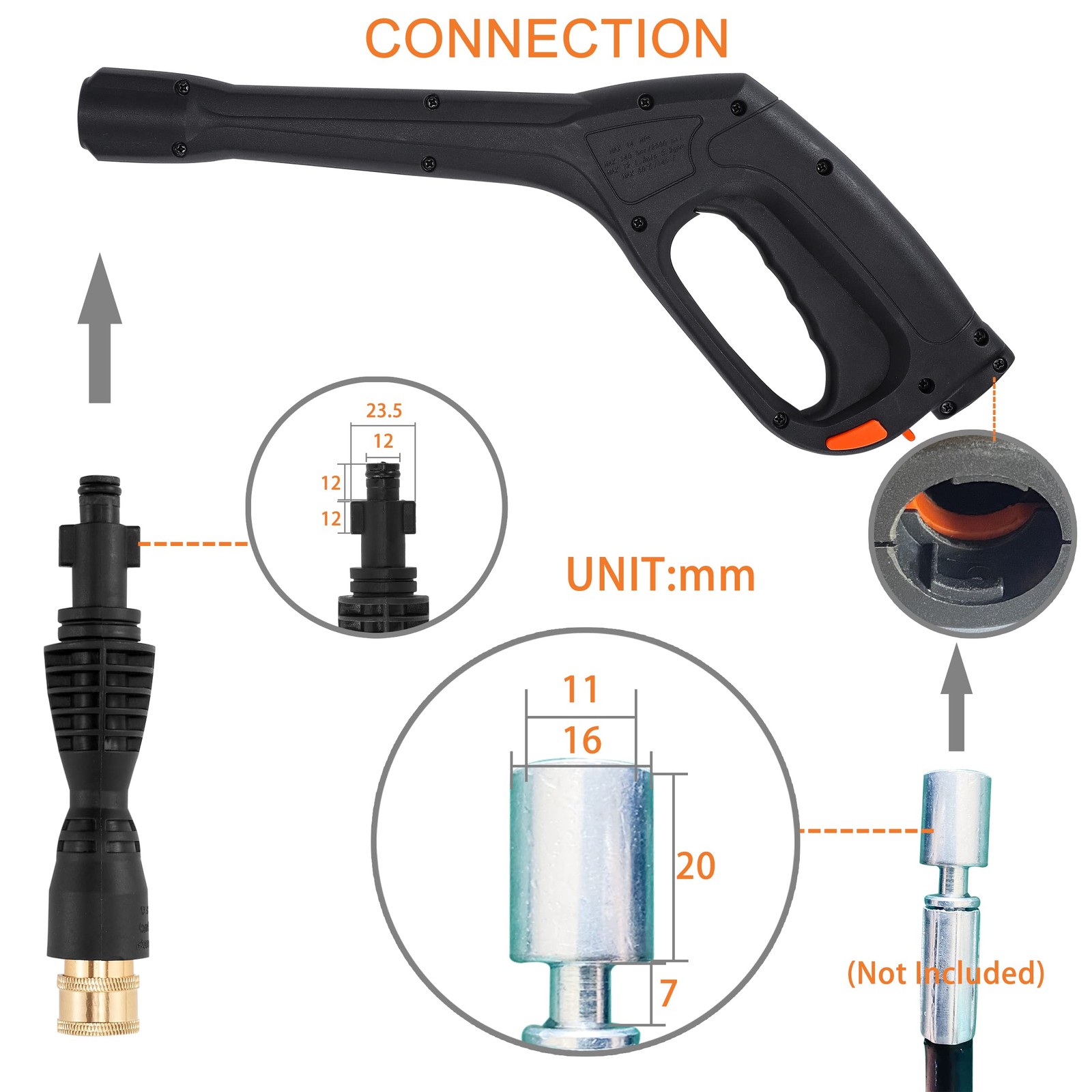 Pressure Washer Kit with 5 Nozzles – with Some of Portland Husky Black Decker…