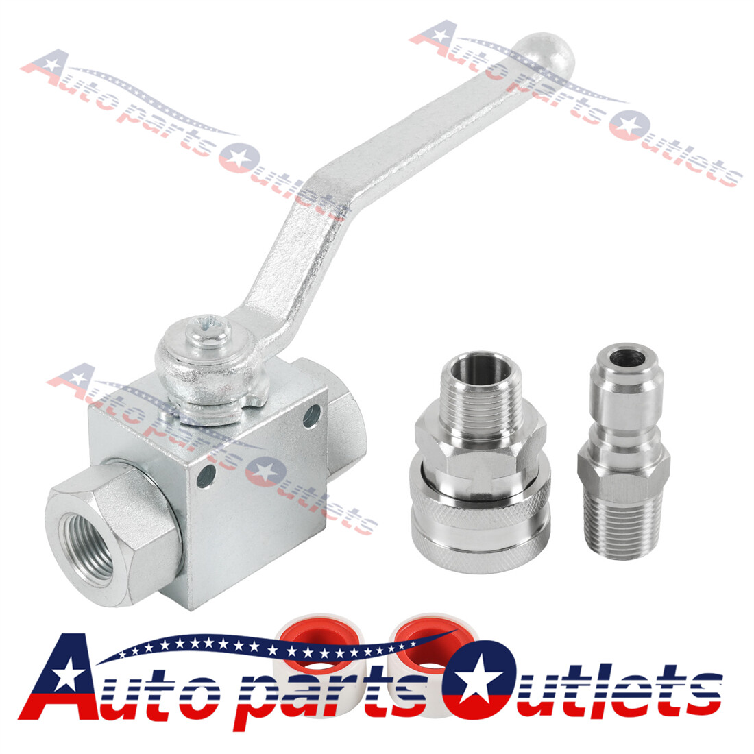 New 4500 Psi 3/8″ Fitting Female Out Steel Ball Valve For Pressure Washers Max