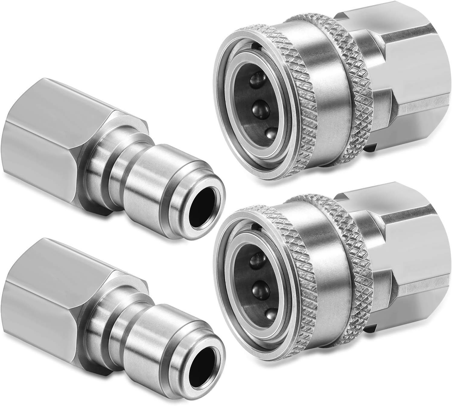 Easy to Assemble 3/8 Inch Stainless Steel Quick Connect Adapters for Washers