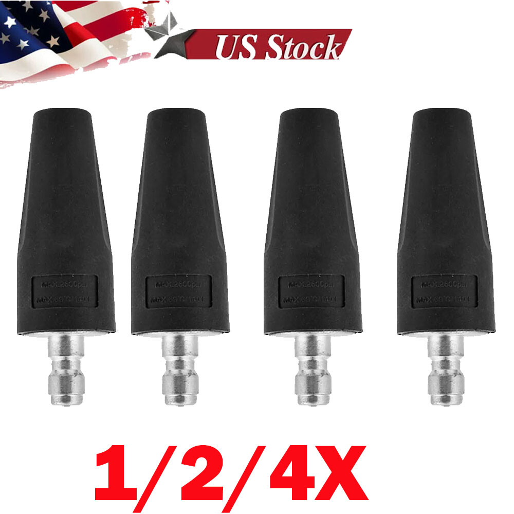 1/2/4 High Pressure Washer Jet Wash Dirt Blaster Rotating Turbo Nozzle Spray Tip