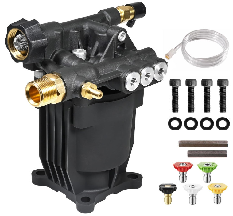 Pressure Washer Pump 3/4″ Shaft Horizontal Power Washer Pump Max 3200PSI 2.5 GPM
