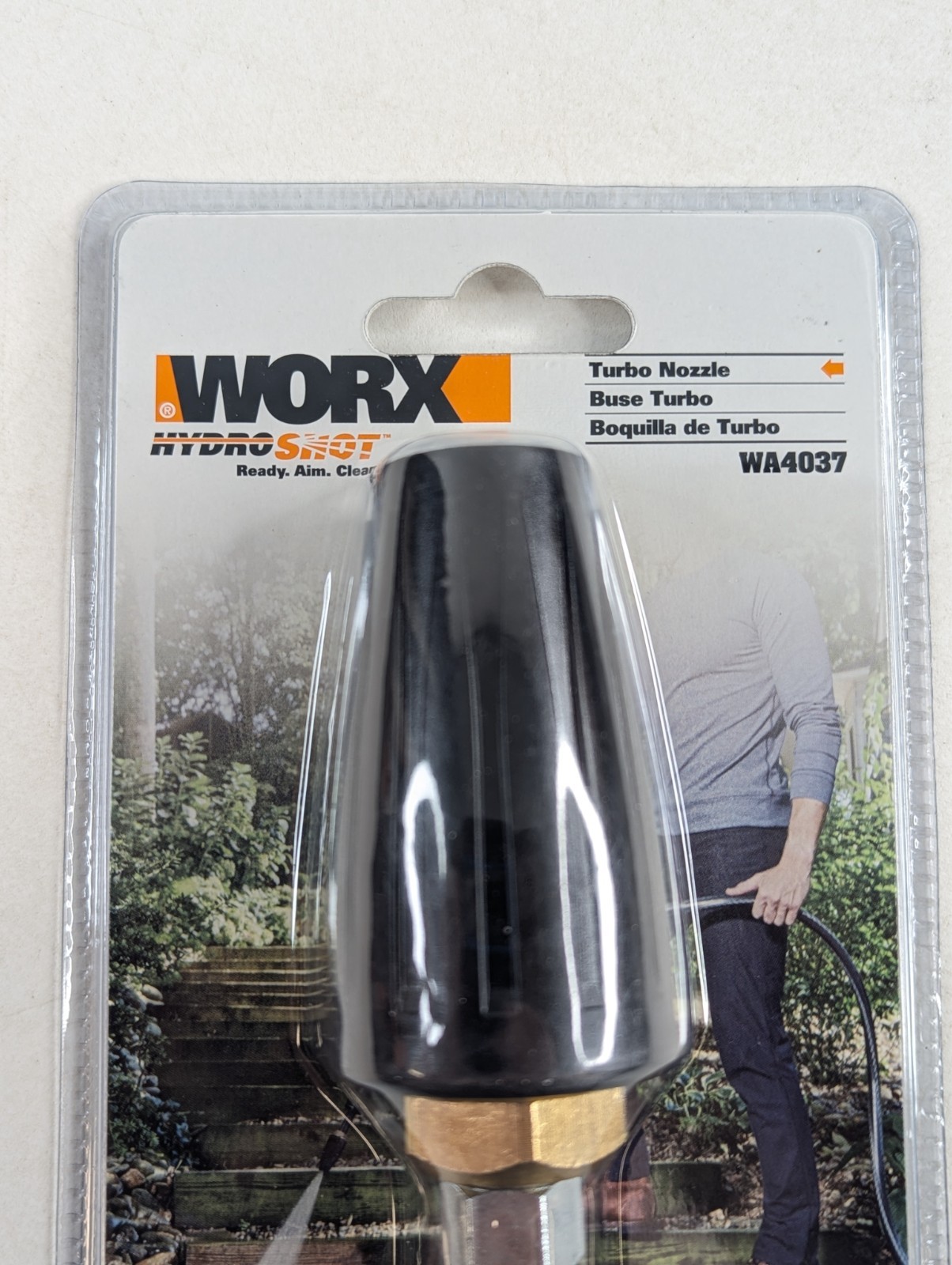 WORX Hydroshot Turbo Nozzle WA4037 Accessory for Portable Pressure Cleaner -NEW