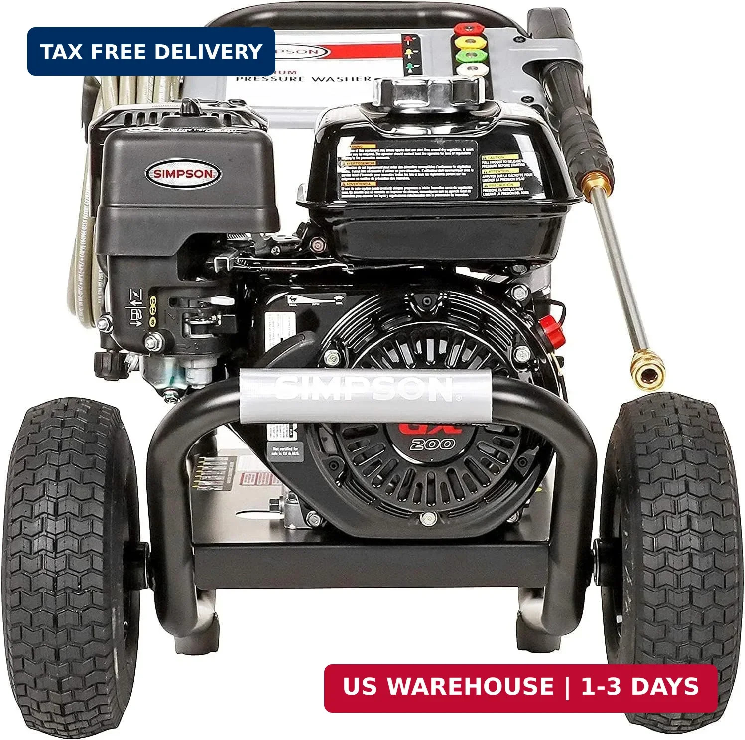 SIMPSON Cleaning PS3228 PowerShot 3300 PSI Gas Pressure Washer, 2.5 GPM, Honda G