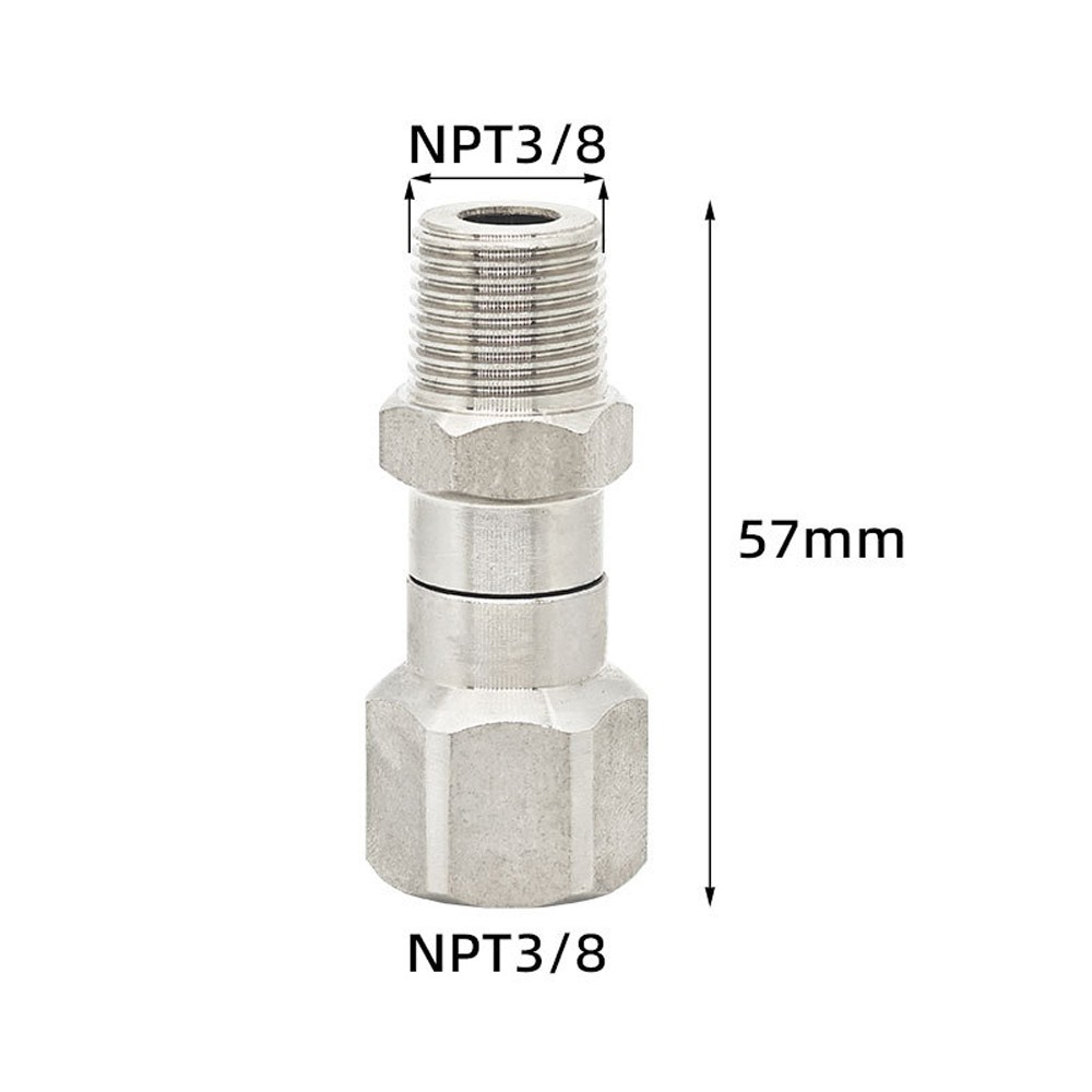 2 Pack 3/8″ NPT Pressure Washer Swivel Fittings, Stainless Steel USA