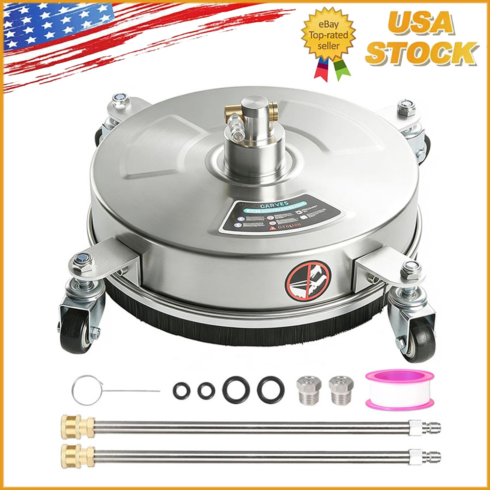 16.5″ Pressure Washer Surface Cleaner 4000PSI w/4 Wheels for Sidewalk & Driveway