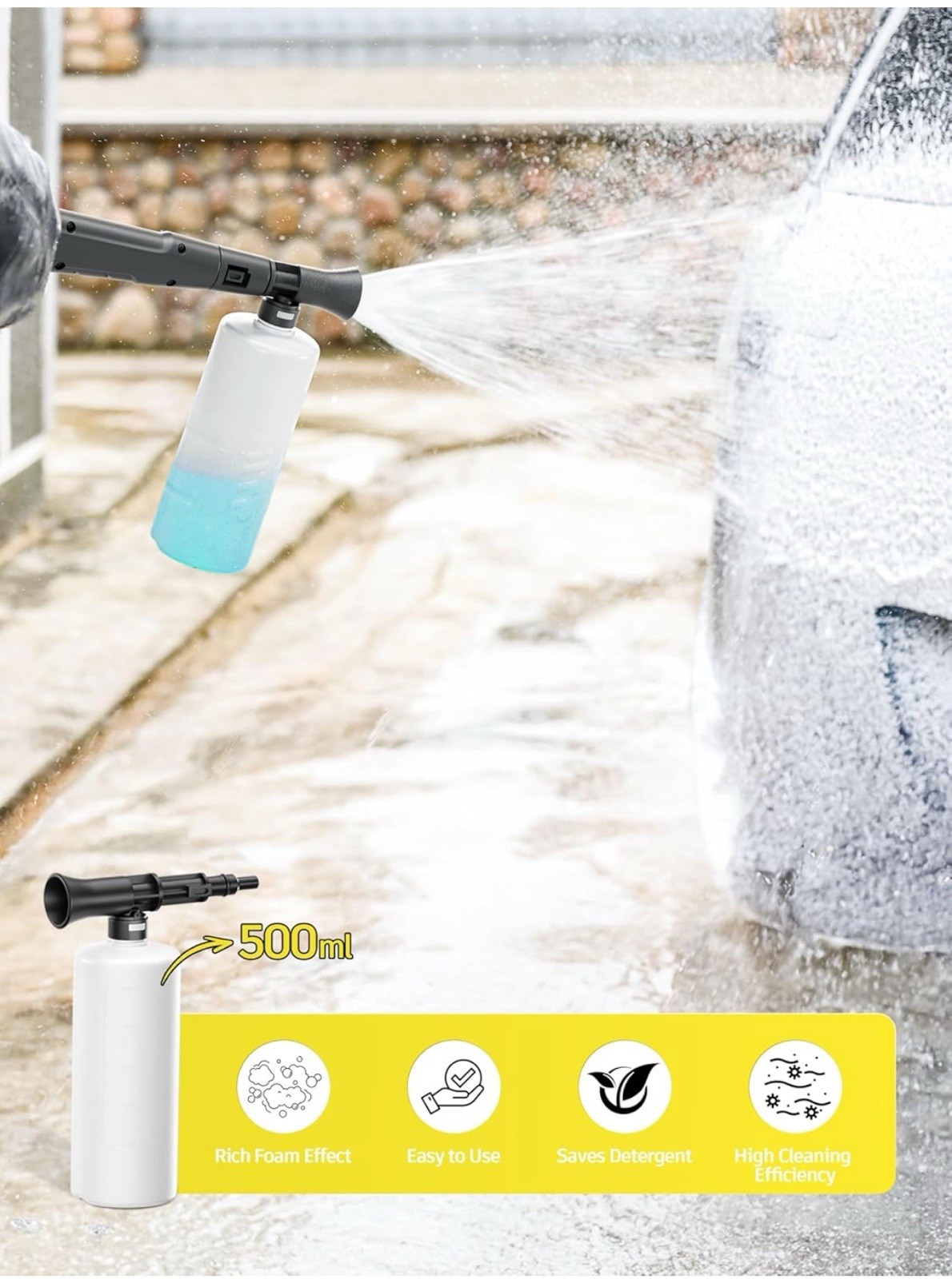 Powerful Electric High Pressure Washer 3800PSI Max 2.6 GPM Power Washer 1800W