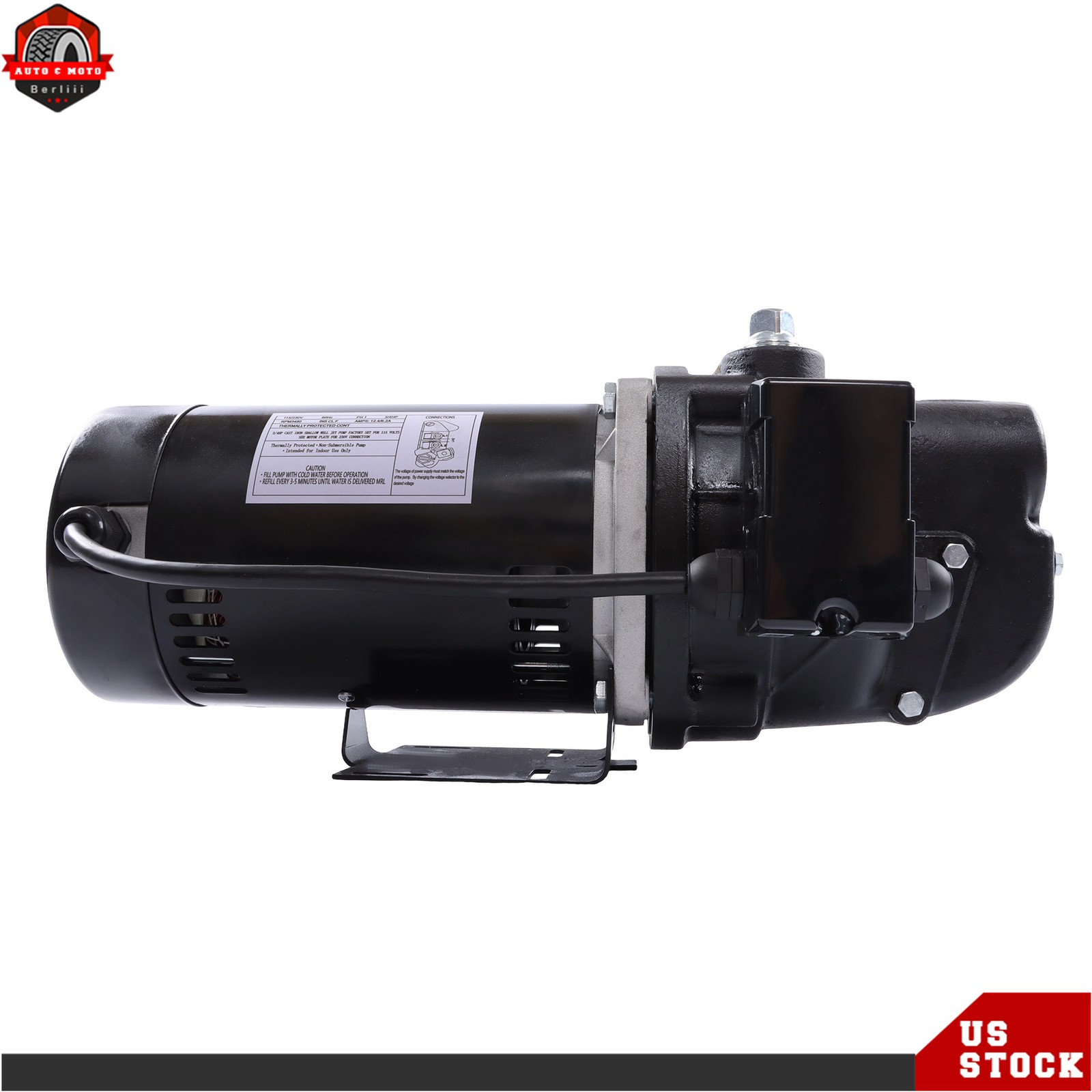 Cast Iron SWS75 3/4 HP Shallow Well Jet Pump 510 Gallons Per Hour 115/230V 1PH