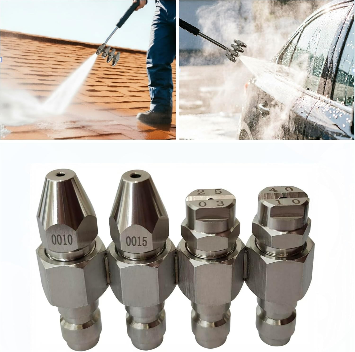 Jrod Pressure Washer Nozzle 2.5 GPM, J Rod Pressure Washer Tip Soft Wash Nozzle