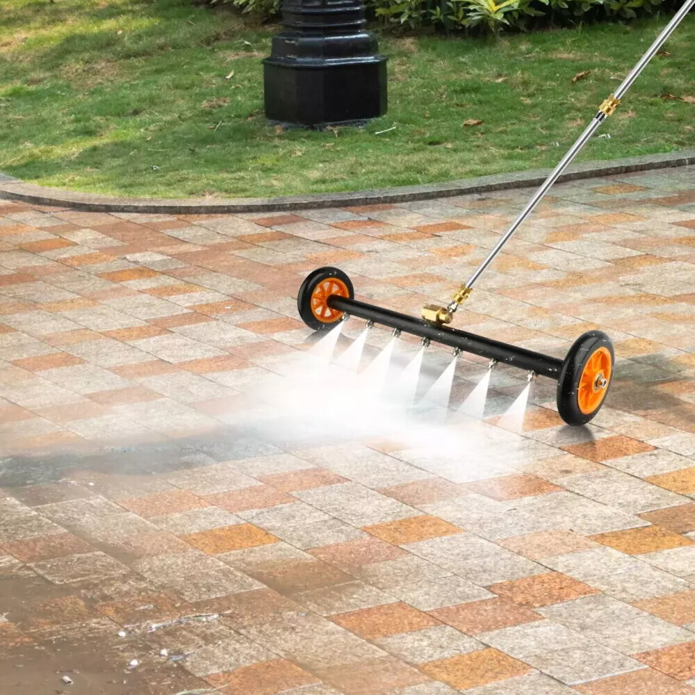24″ Pressure Washer Water Broom Undercarriage Cleaner Driveway Surface Cleaner