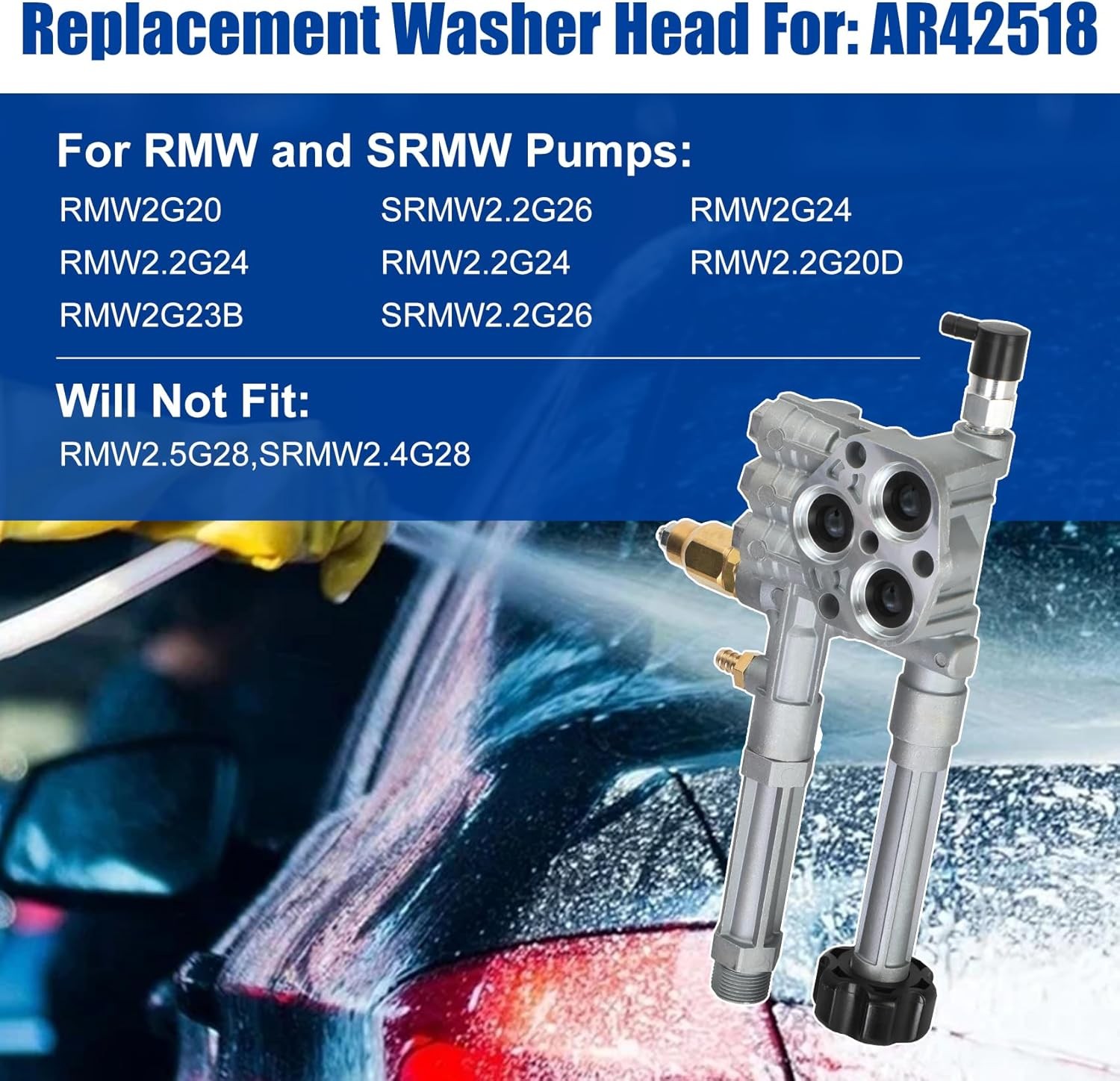 Pump Head Kit – 2400-2700 PSI Honda GCV 160 SRMW2.2G26 RMW2.2G24 Pressure Washer