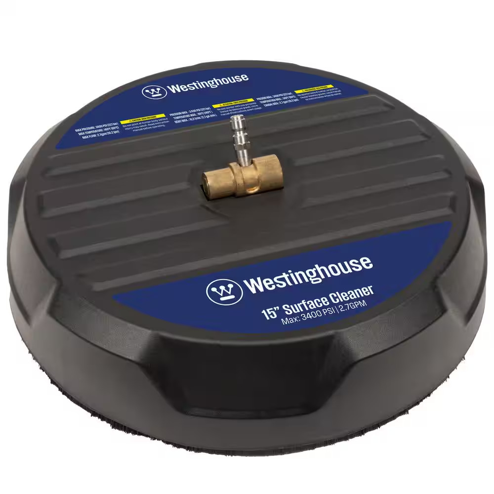 PWSC Universal 15 In. Pressure Washer Surface Cleaner Attachment – 3400 PSI, 1/4