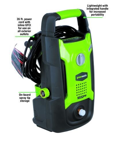 1600 PSI 1.2 GPM 13 Amp Corded Electric Pressure Washer Light Compact Cleaner