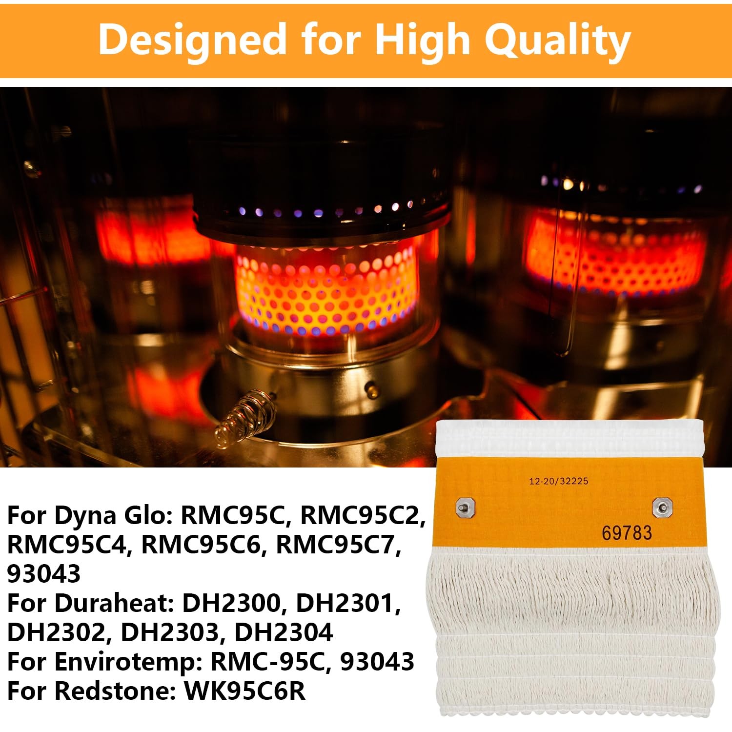 32225 Kerosene Heater Replacement Wicks for Kero World KW-24C 1, White
