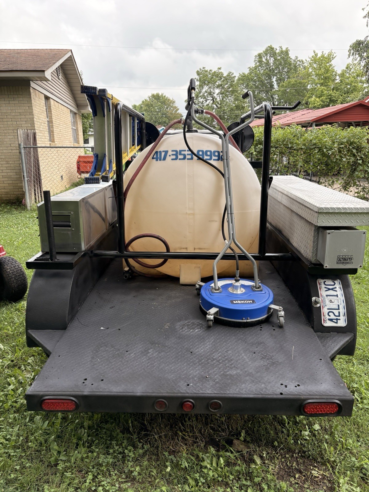Mi-T-M ChoreMaster Gas Cold Water Pressure Washer Trailer w/ Hose Reel & Cleaner