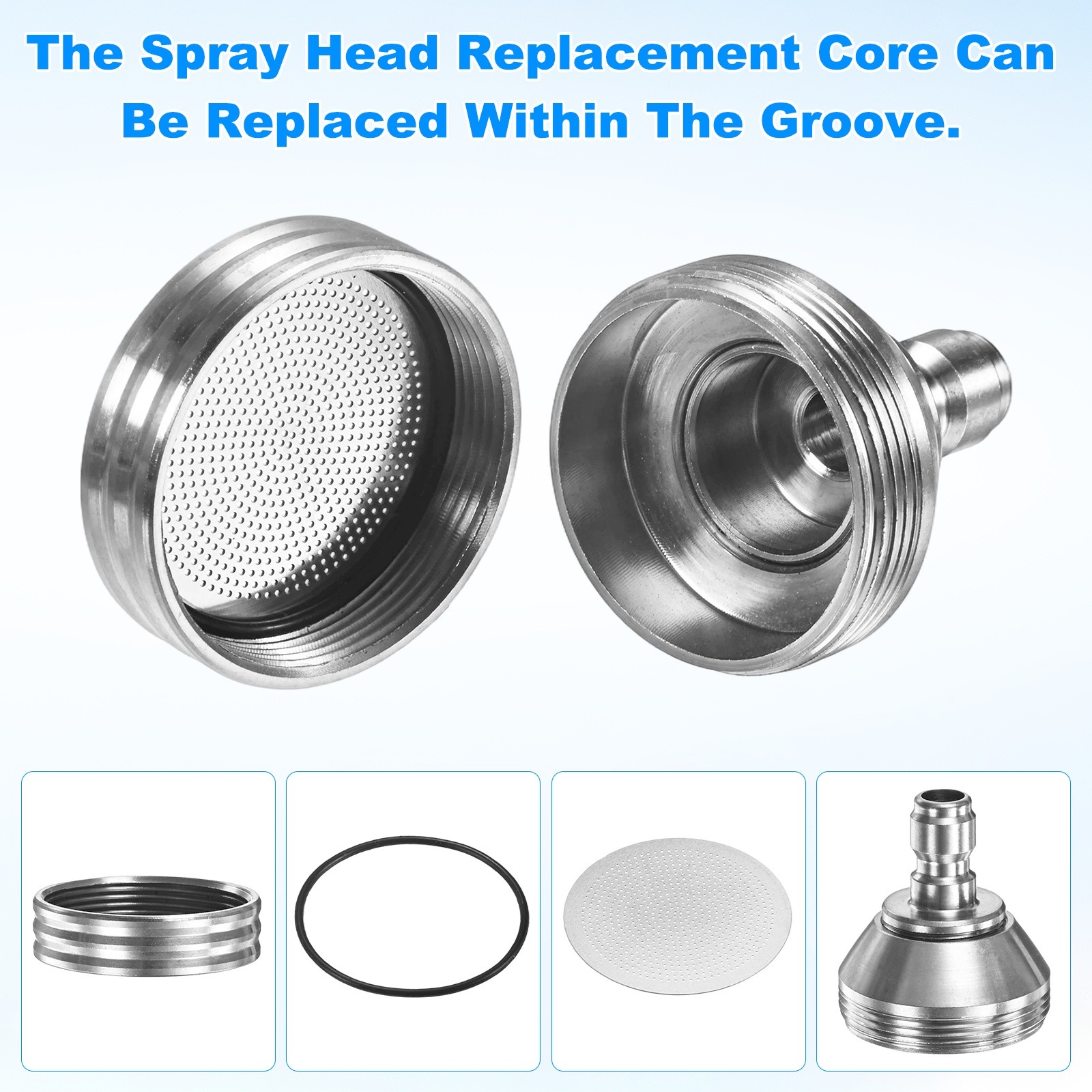 1-Pack Pressure Washer Nozzle Tips for Soft Wash, 0.3mm Soft Rain Head