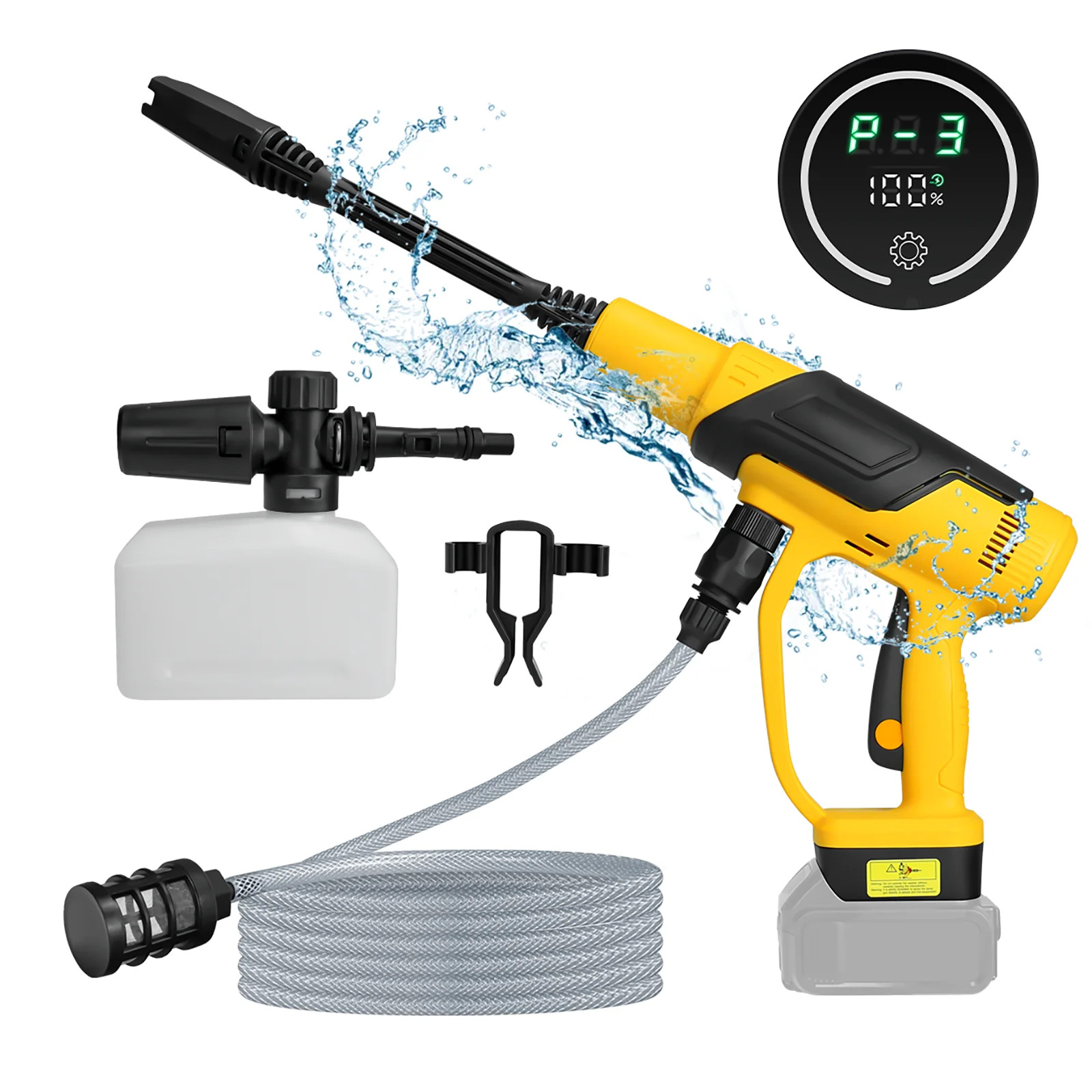 Cordless Pressure Washer 380W Brushless Portable High-Pressure Car Washer Gun 65