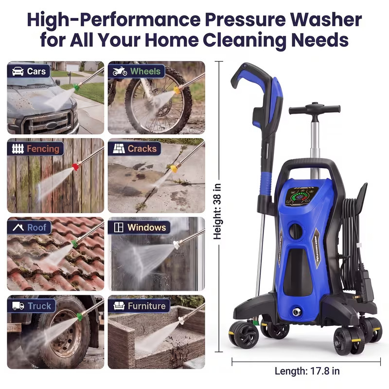5200 PSI Upgrade MAX Electric Pressure Washer – 3.5GPM Power Washer